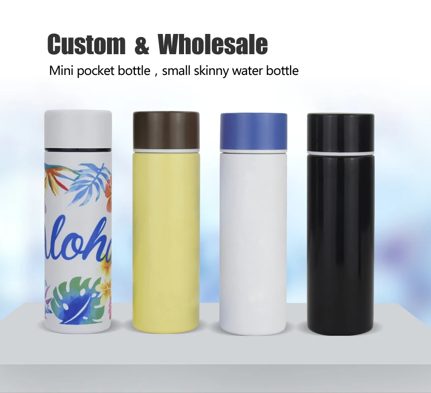 Wholesale Insulated Coffee Flask Skinny Slim Vacuum Flask Colored