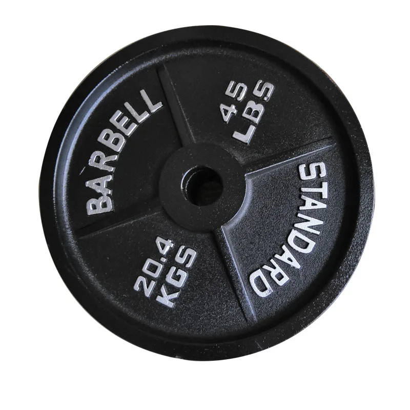 

Fitness Body Building Weight Lifting 45LBS 35LBS 25LBS 10LB Olympic Style Iron Weight Plate, Balck