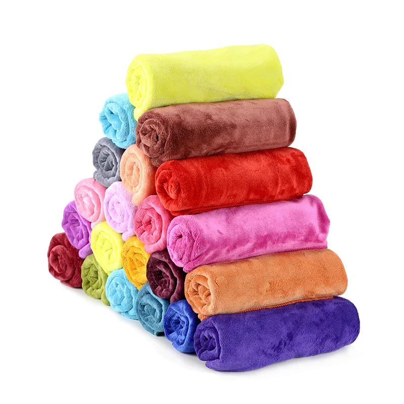 
Multi-colored Cheap Hair Salon Towel 400gsm Super Absorbent Microfiber Towel 