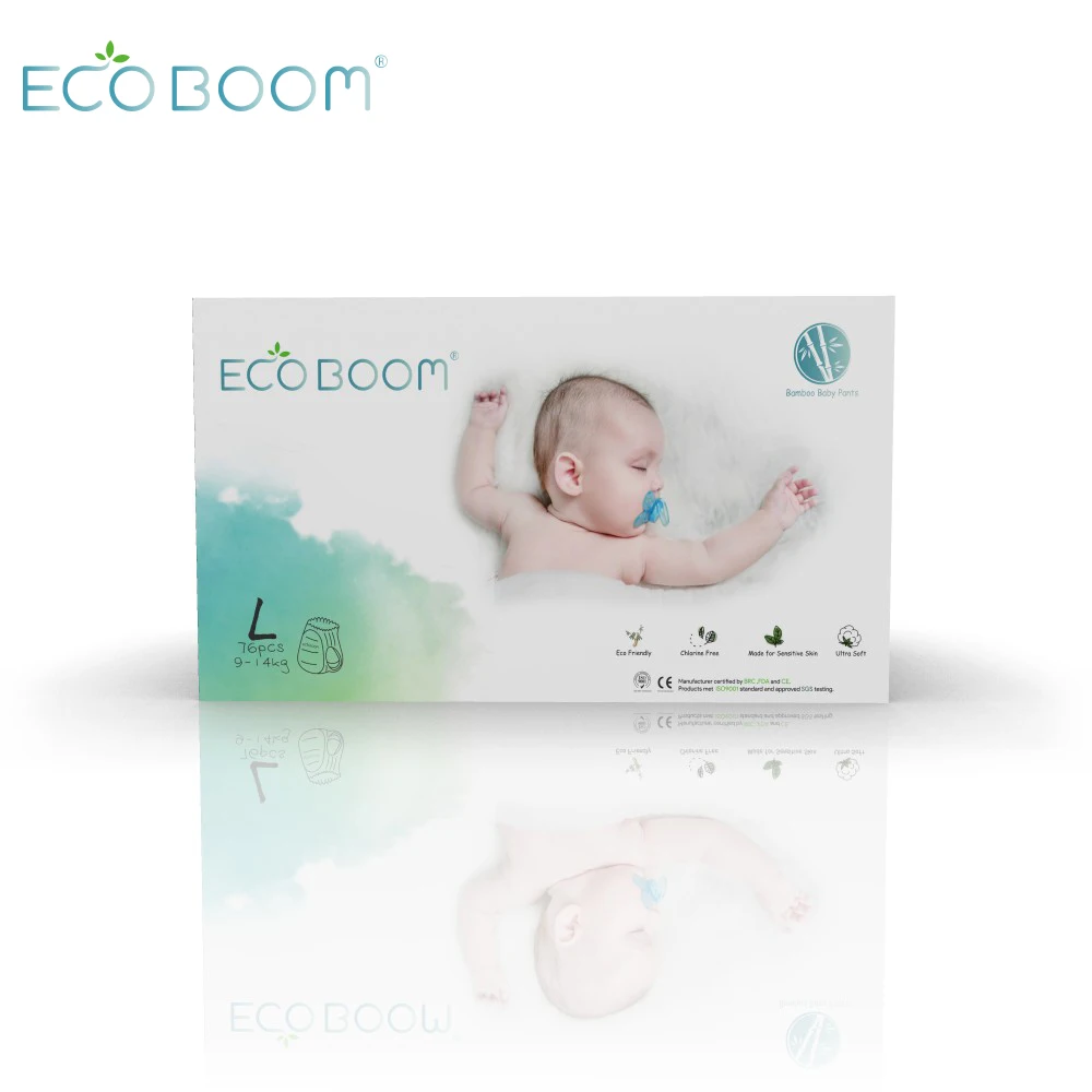 

ECO BOOM eco friendly biodegradable disposable sleepy size L 76 Count baby nappies training diaper pants