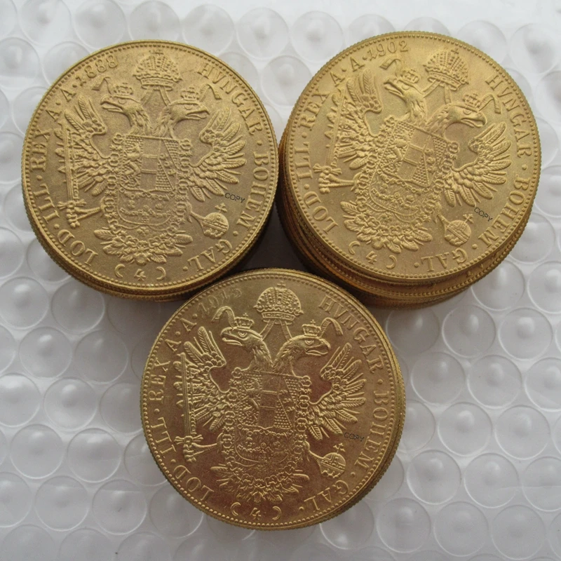 

Reproduction Austria - Habsburg Whole Set of 44 pcs (1872-1915) 4 Ducats - Franz Joseph I Gold Plated Custom Commemorative Coins