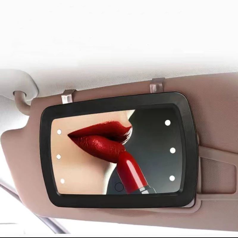

Amazon hot selling new customized logo touch screen car vanity makeup led light mirror