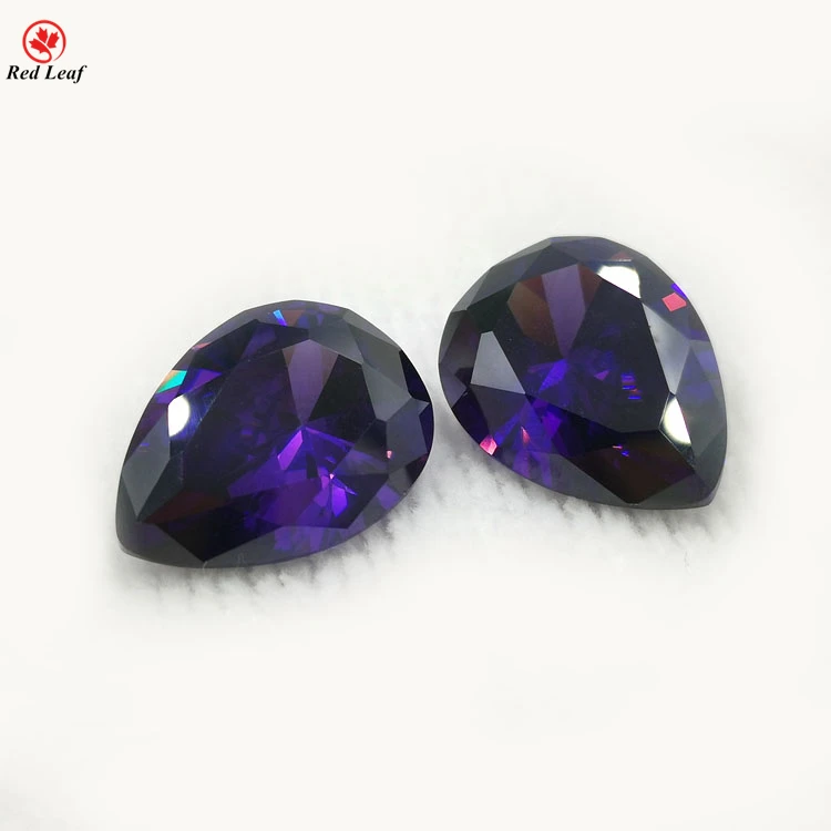 

Zircon Zirconia Stone Cubic D-violet Pear Synthetic Cz Gemstones