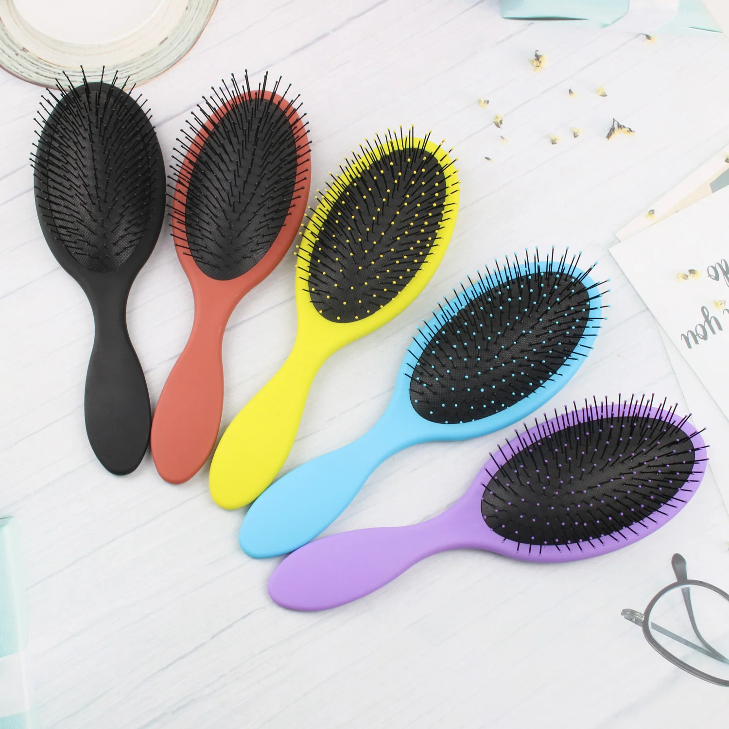 

factory custom logo hot sell plastic brush massage hair brush hairdressing soft cushion nylon hair brush