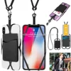 Silicone Universal Necklace Phone Case Back with Credit Card Holder