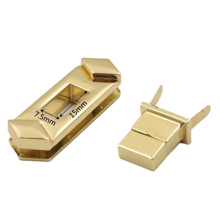 

Metal bag buckle square turn locks for leather bags