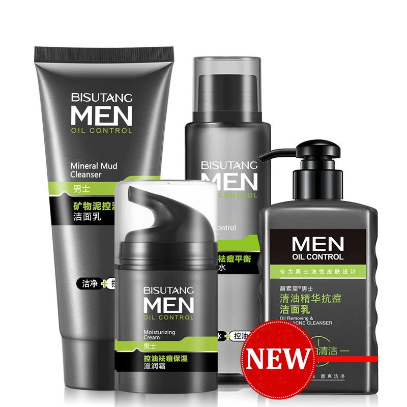 

Oil Control Men Facial Set Private Label Wholesale Face Cleanser Skin Care Self Care Gift Set For Men