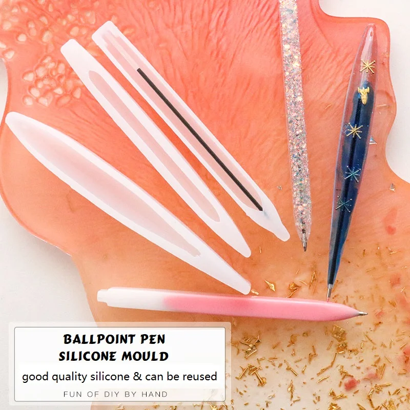 Silicone Reused Rubber 3 Types Ballpoint Pen Mould With Good Quality