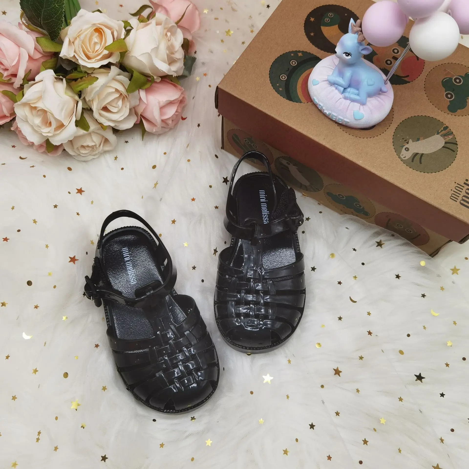 

Summer Roma Sequin sandals Kids new design Children jelly shoes for girl and boy