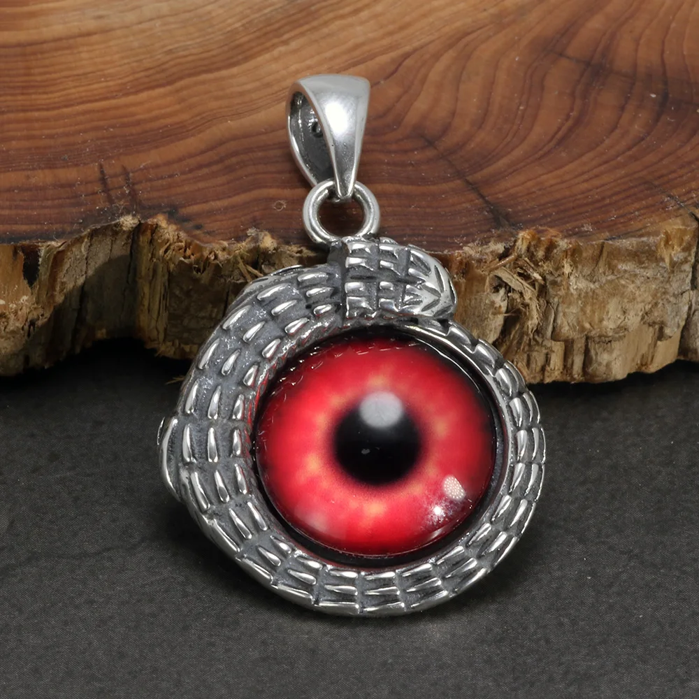

Eye Lucky Evil Eye Pendants Real Silver 925 Jewelry for Men and Women Vintage Dragon Shape Pendant Fashion Jewelry