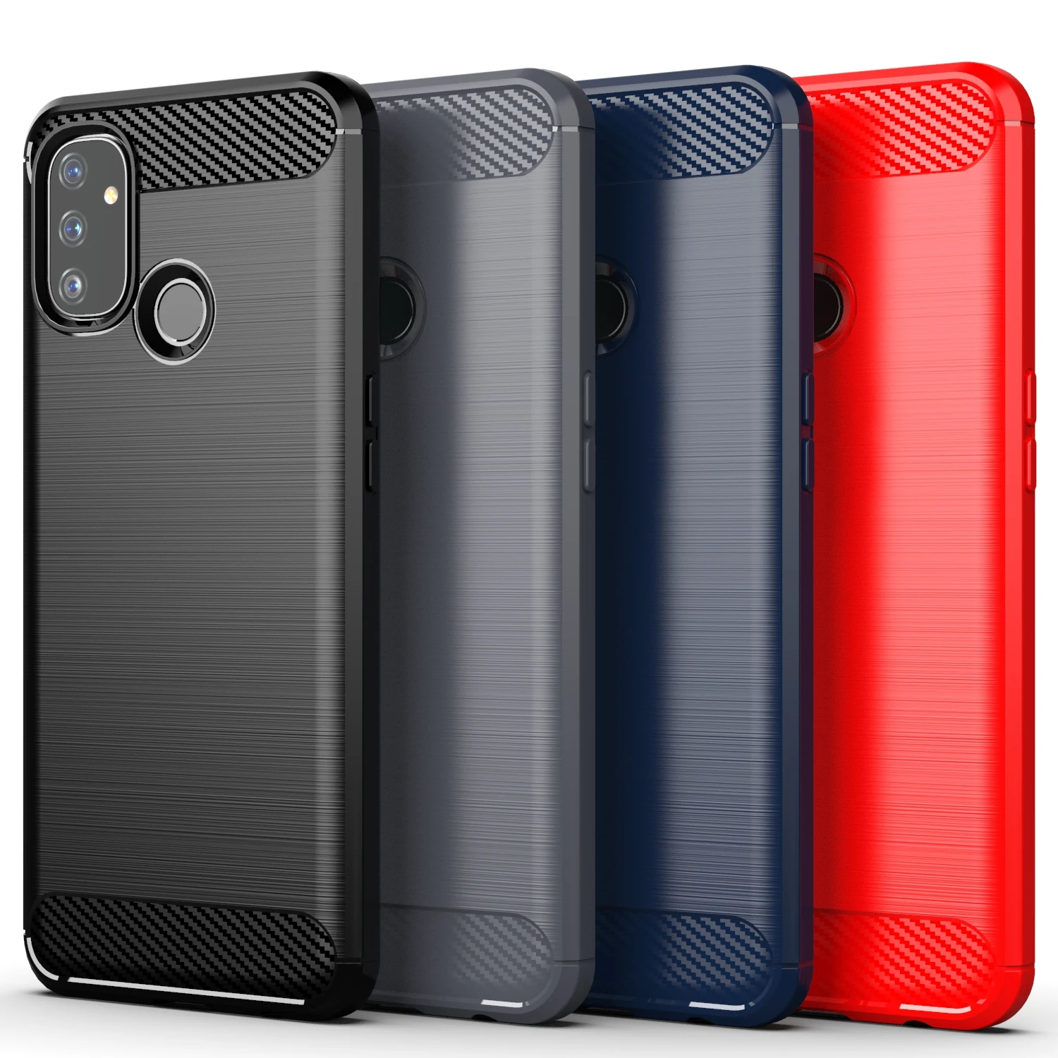 

Carbon Fiber Case For Oneplus 9 Pro 8T Ultra Thin Soft TPU Silicon Cases For 1+ Nord Protective Cover For Oneplus 1+ Nord 5G