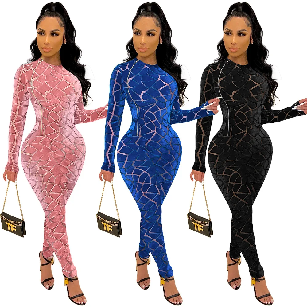 

Wholesale Fall Custom logo Plus Size Woman one piece Rompers latest design update adult onesie bandage Jumpsuits women 2021