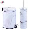2019 New Design marble Soft Close Stainless Steel Pedal Bin kitchen waste bin