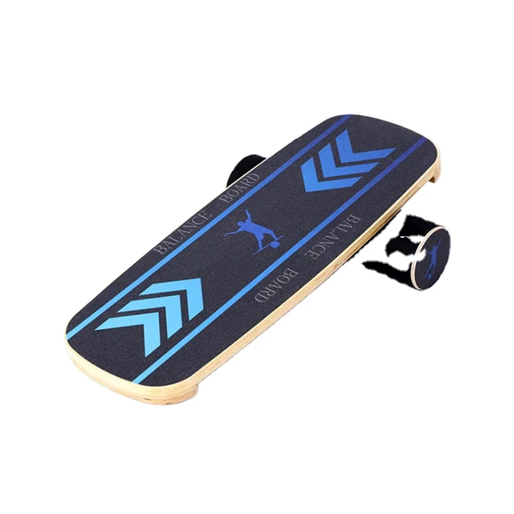 

Zhoya Most Popular Adults Wooden Trainer Roller Board Custom Balance Board For Hockey Training, Black,blue