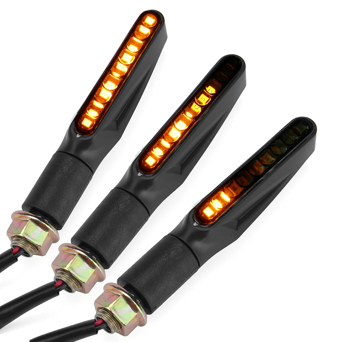 

12 LED Motorcycle Turn Signals Bendable Flashing Motorbike Indicator Blinker Moto Rear Tail Signal Lamp Indicator Signal IP68