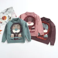 

Autumn Winter Cute Animal Solid Children Pullover Cartoon Lion Knit Baby Sweater