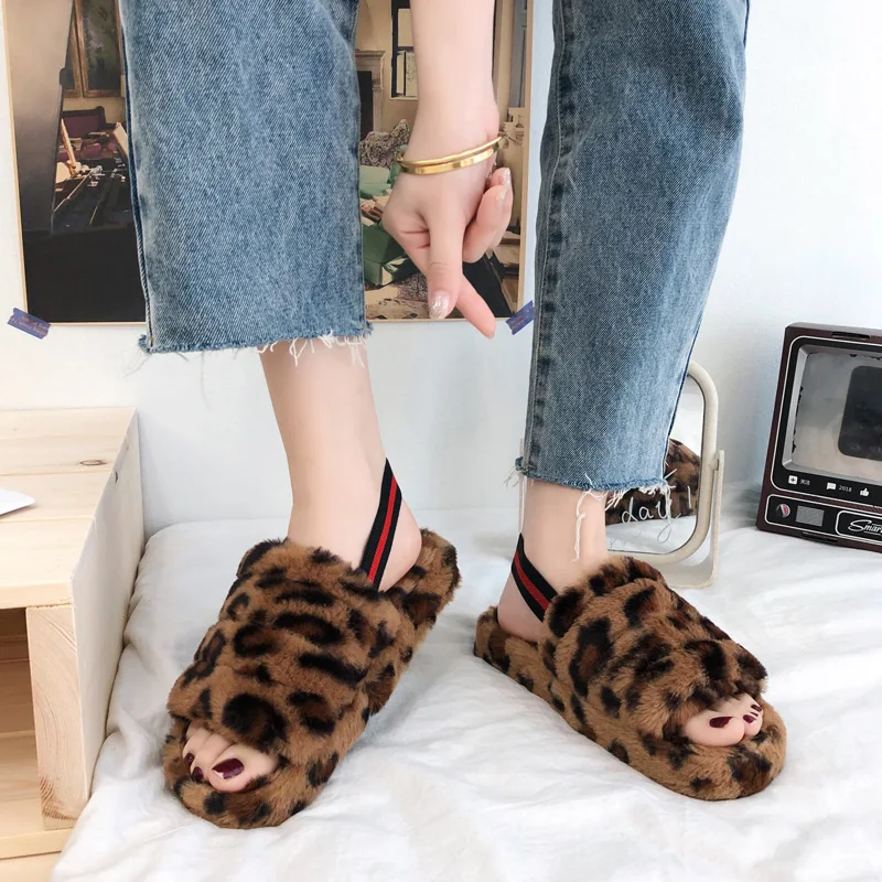 

warm out door slipper luxury hotel indoor fur slippers sandals for women