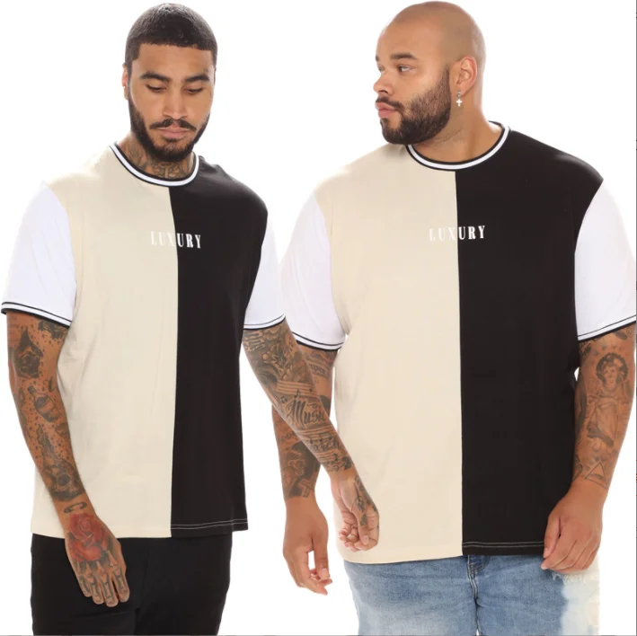 

Color Blocking Vintage Graphic Mens Round Neck 100% Cotton White T Shirt