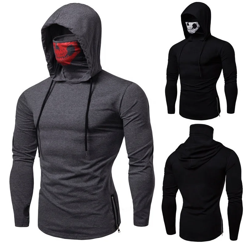 

Fashion Men's Sports Fitness Hooded Sweater Hooded Long Sleeve T-shirt for Man, Multi colors