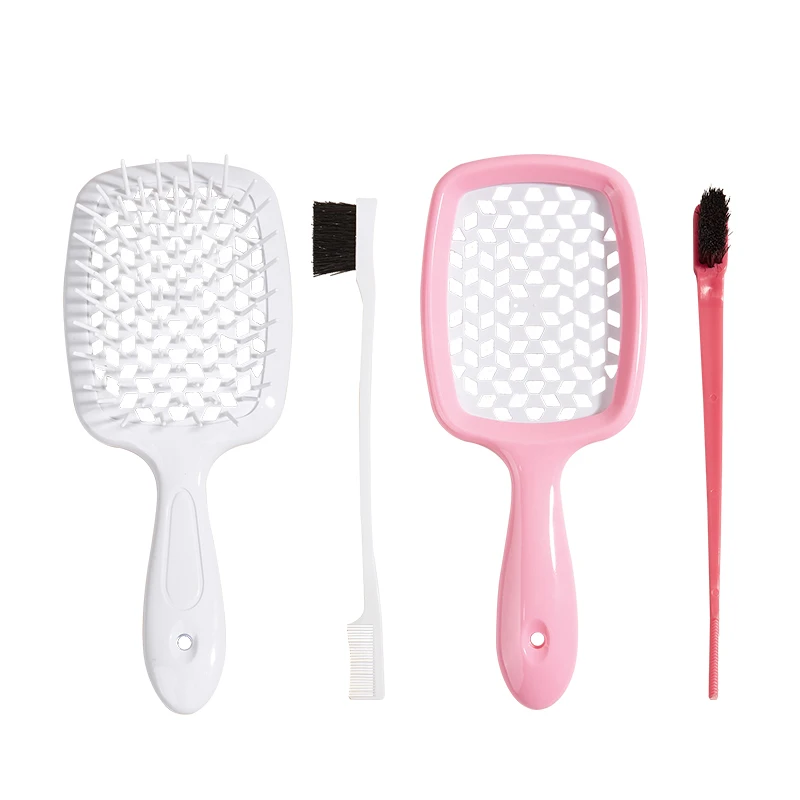 

Wholesale women hair styling modelling Hair salon massage superbrush hollow out the comb set