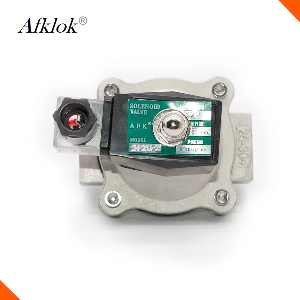 
2W-20 2 Way Normally Closed 12v DC water Air Gas 3/4inch Stainless Steel solenoid valve for water 