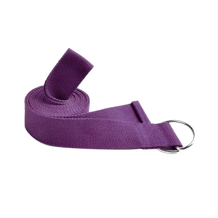 

Wholesale factory supplied yoga belt for strap training with buckle, Stock color or customized