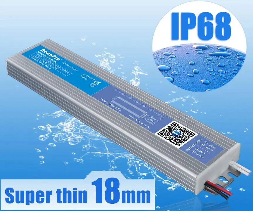 Ultra Thin Slim 12v 24v 80w 100w 120w 150w 200w Waterproof Ip67 Ip68 ...