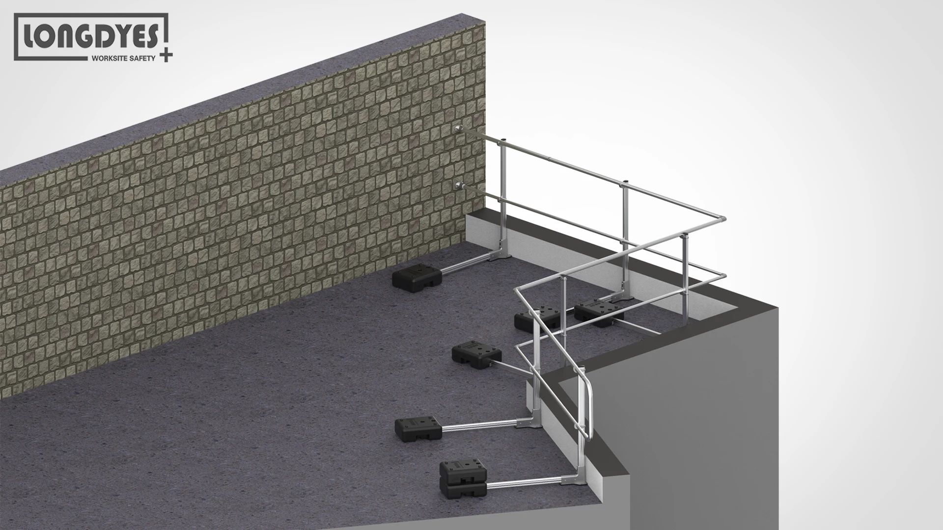 Steel Railing Temporary Temporary Roof Safety Railing - Secure & Durable Solutions
