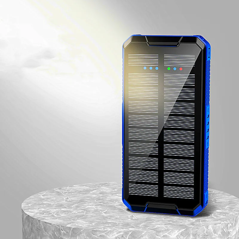 

20000mAh External Battery LED Hard Light Solar Panel High Capacity Power Bank