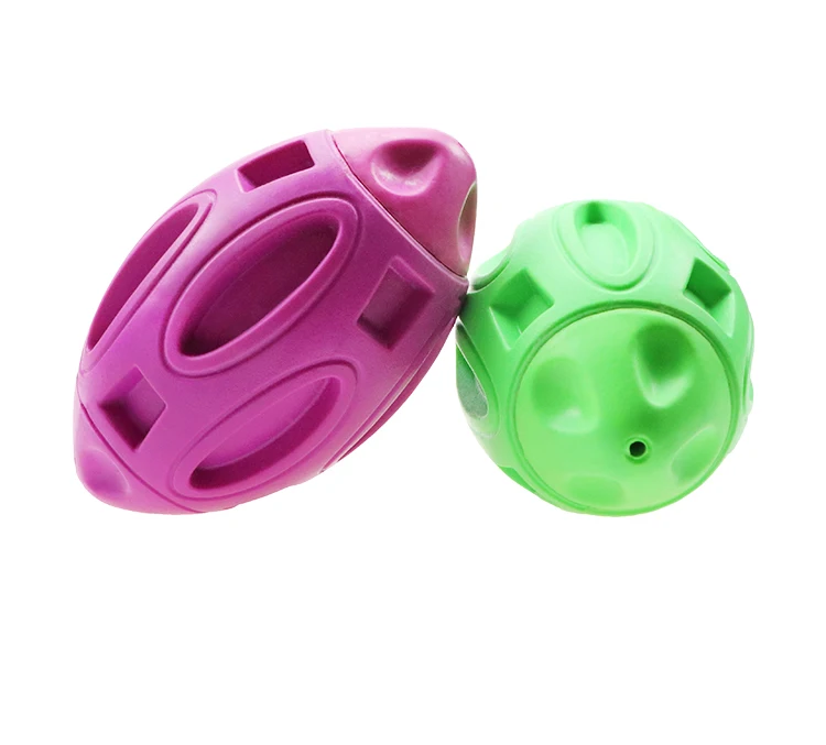OEM/ODM Rubber Rugby Chewing Dog Toy Squeezing Rubber Ball Dog Toy Manufacturer Customization