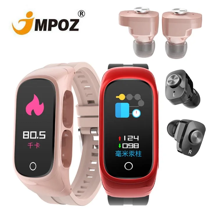 

JMPOZ new arrival hot selling N8 watchbuds 2 in 1 tws earphone smart watch trending sport phone call N8 smart watch earphone