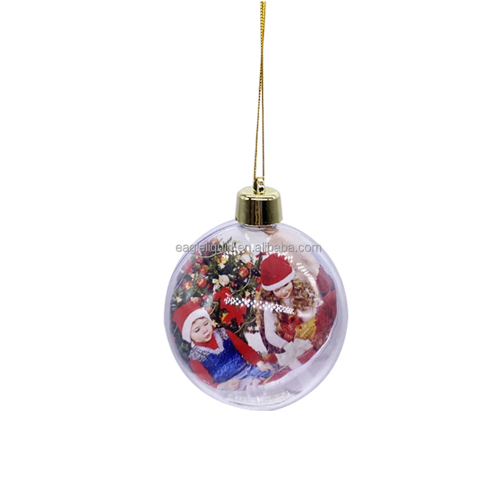 

Christmas Tree Ornament Photo Frame Balls Xmas Item Type Clear Christmas Baubles