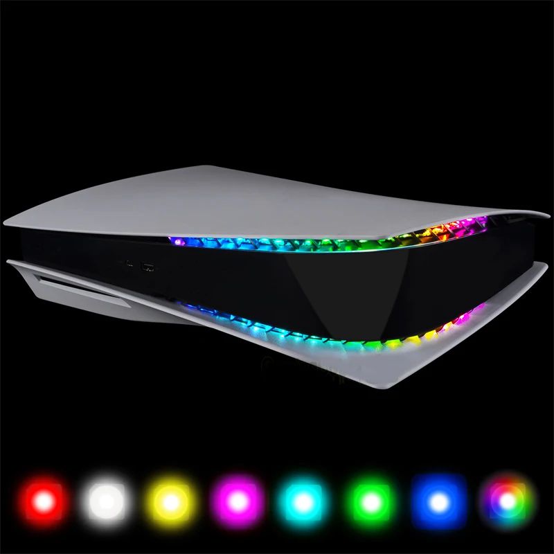 

PS5 USB Remote Control Pickup Light Bar Sound Activated RGB LED Light Strip Symphony Marquee DIY Light Tape Sticker Decals
