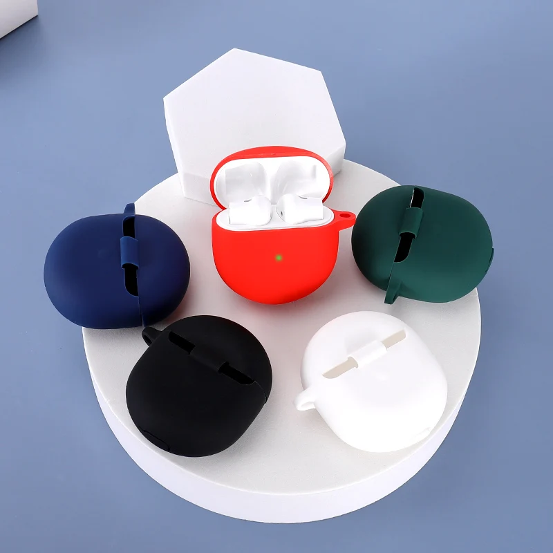 

wholesale silicone protective cover case for one plus buds tws with hook earphone case, Picture