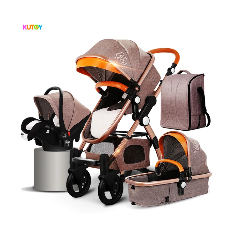 

Aluminum frame golden baby stroller/Europe luxury stroller baby 3 in1/factory directly sale baby throne stroller