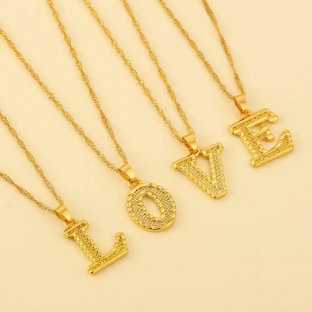 

Gold Plated Initial Necklace Jewelry For Women, 2020 New Initial Necklace