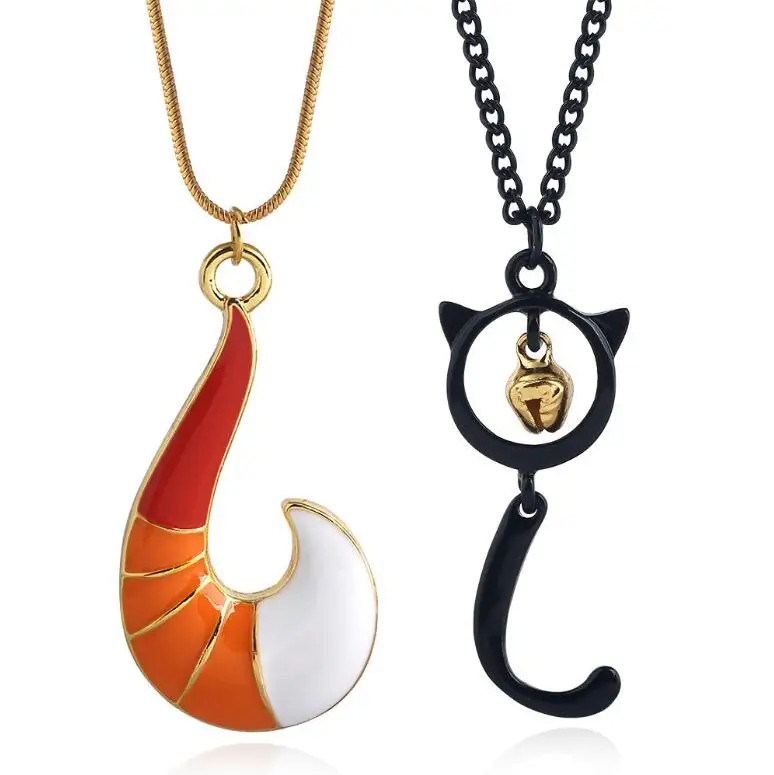 

Anime Miraculous Ladybug Fox Tail Pendant Cat Noir Volpina Cosplay Necklace for Women Men Jewelry