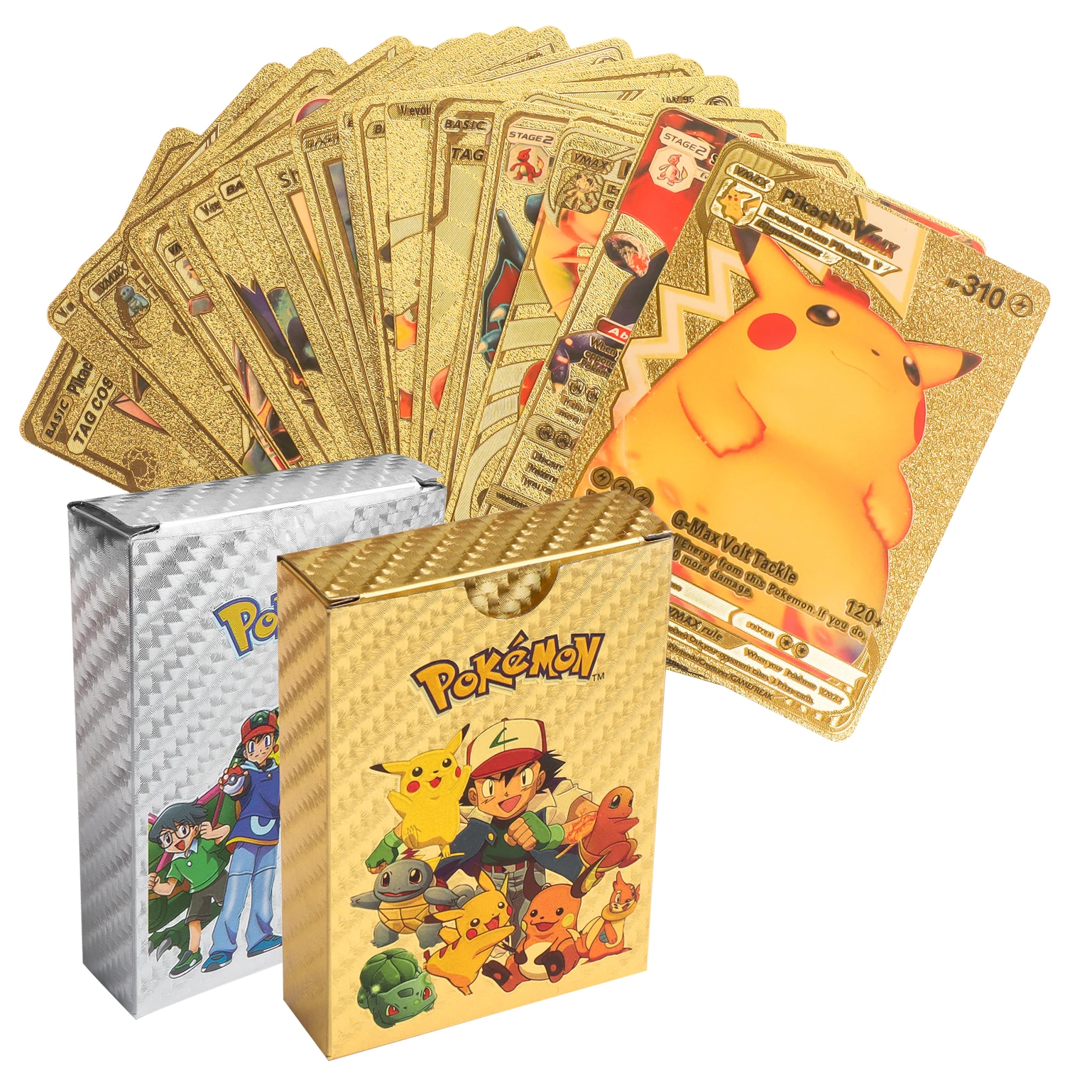 

Best Selling Venusaur Gold Pokemon Cards 55 Pcs Pokemon Booster Box Card Pokemon Trading Cards Game