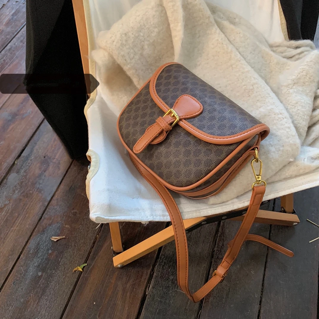 

XP1208 High quality fashion wild retro saddle bag texture shoulder messenger bag