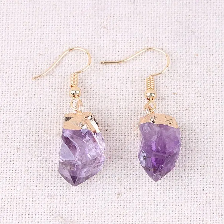 Fashion New Design Gold Plated Jewelry Women Gemstone Earring Gemstone Natural Jewelry