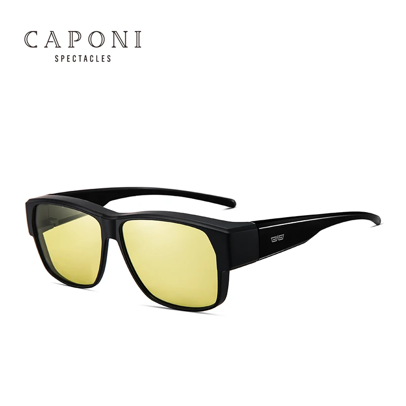 

CAPONI Polarized Photochrimic Sunglasses Men Yellow Lens Clear Vision Anti-high Beam Sun Glasses Day And Night Driving Glasses