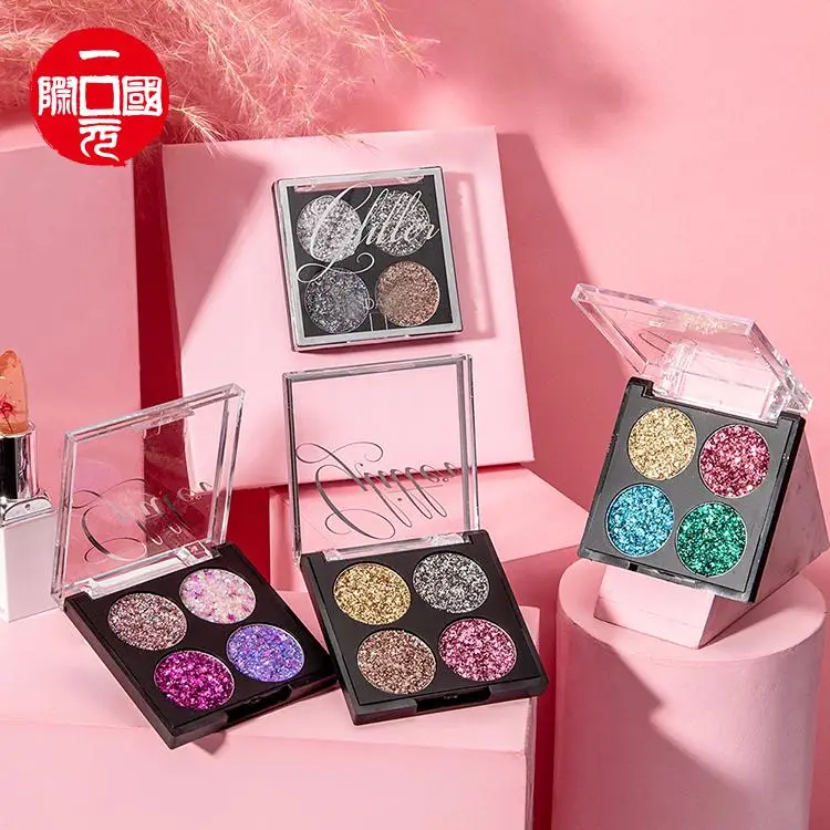 

Onedollar Private Label Make Up 2021 new Four-color sequin eyeshadow palette