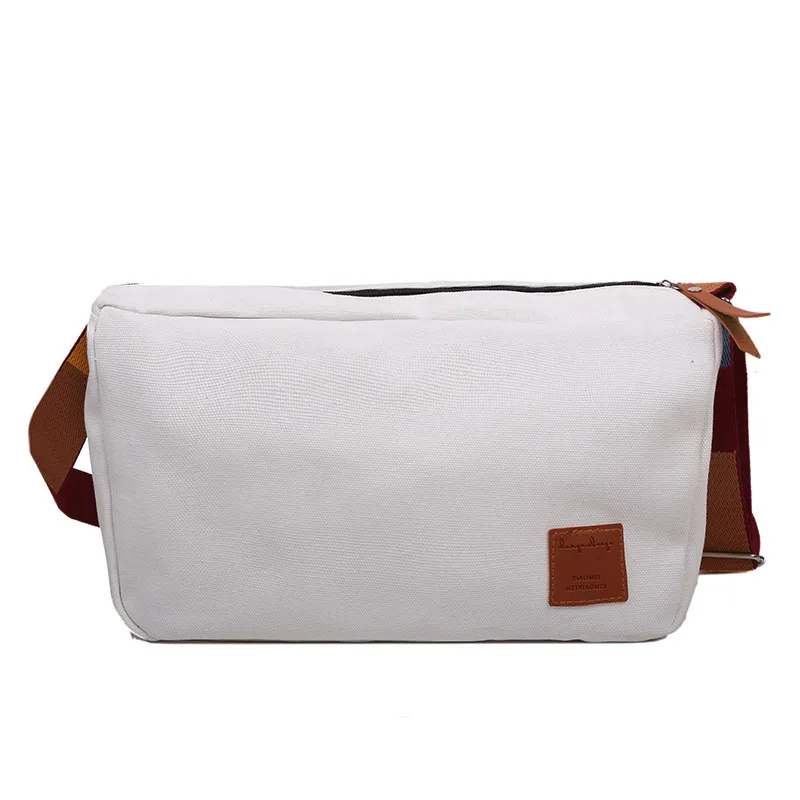 

New women's bag large-capacity Crossbody bag Korean version fashion color shoulder strap solid color rectangular canvas bag tide, Customized color