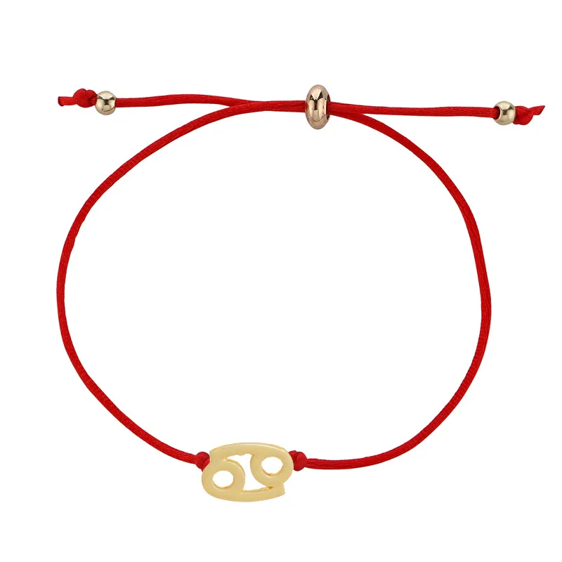 

Lucky Friendship Jewelry Adjustable Red Rope 12 Zodiac Sign Bracelet Leo Libra Aries Astrology Constellations Bracelet