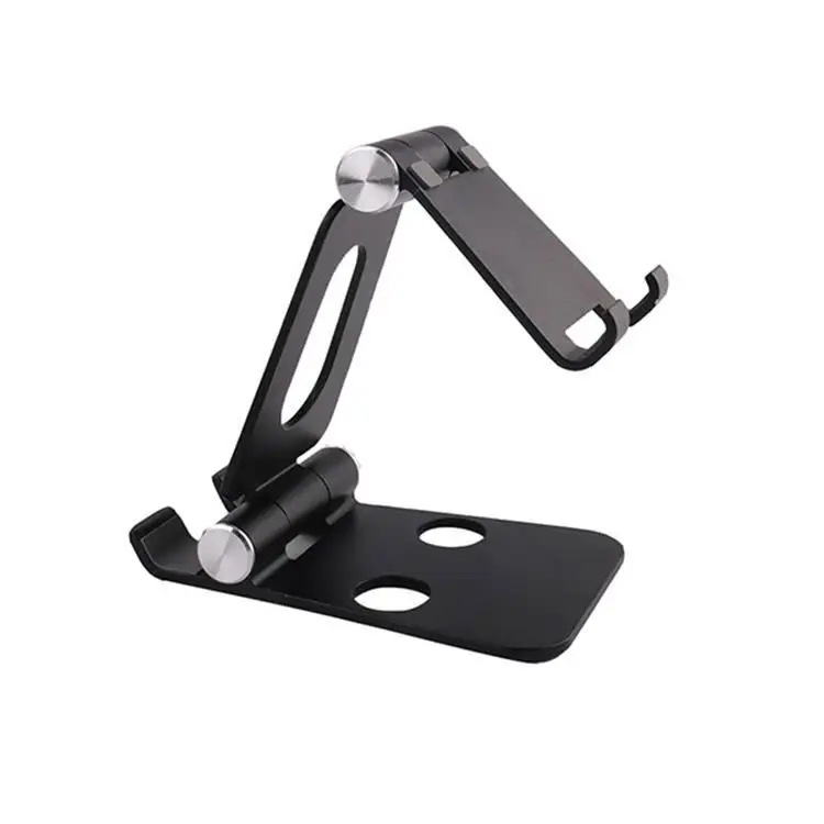 

Foldable tablet stand HOP5m adjustable cell phone stand, Black, silver