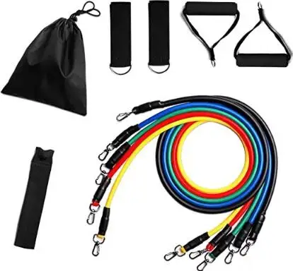 

Huanwei 2020 Fitness Latex Workout Exercise Pull up Home Resistance Bands11Pcs