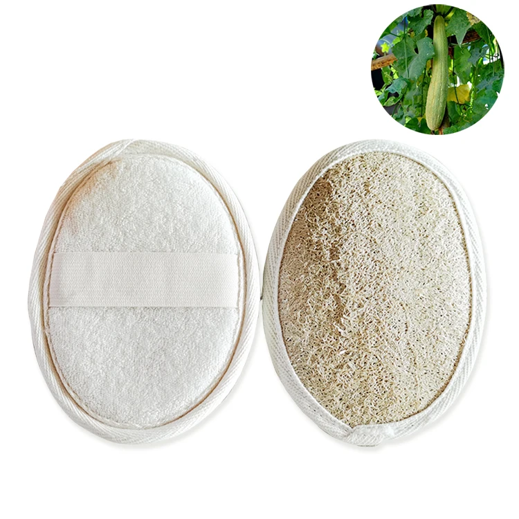 

wholesale high quality exfoliating loofah bath sponge loofah brush for body, Natural color