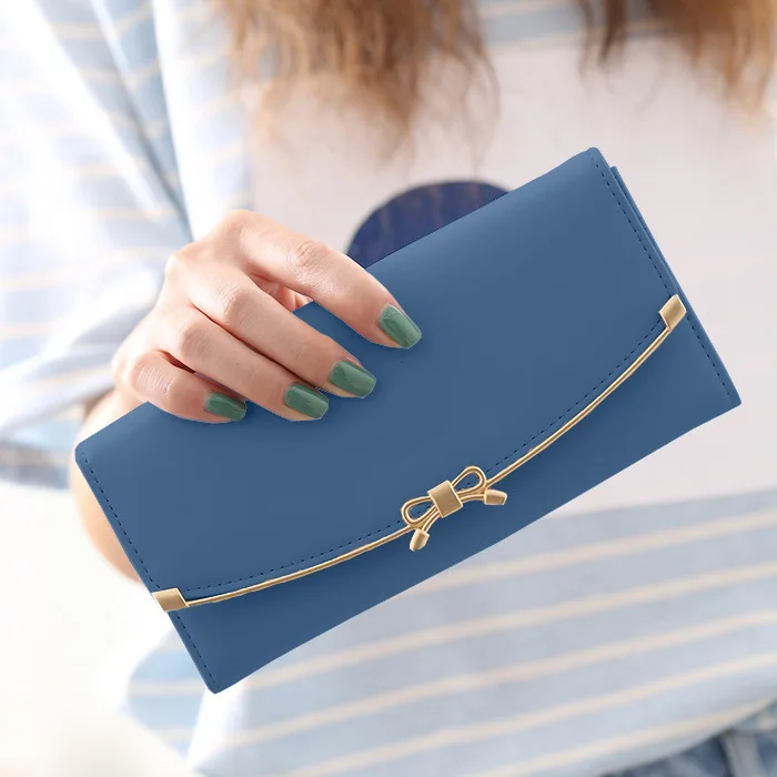 

2021 new style women's wallet women long buckle wallet bill holder multifunctional cute clutch women's, As a picture