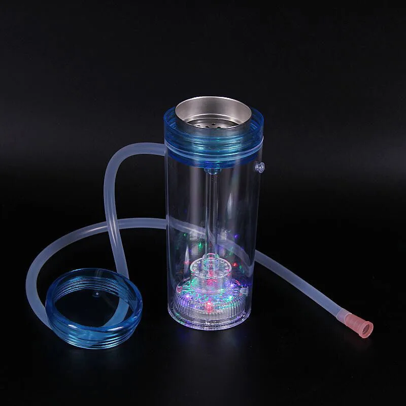 

2020 Hot sale Cheap Custom Plastic Hookah Travel LED Light Car Shisha Portable Hookah Cup Shisha, Colorful