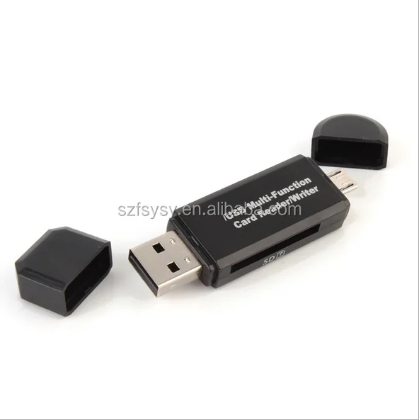 Micro USB OTG to USB 2.0 Adapter SD/Micr o SD Card Reader With Standard USB Male - ANKUX.COM